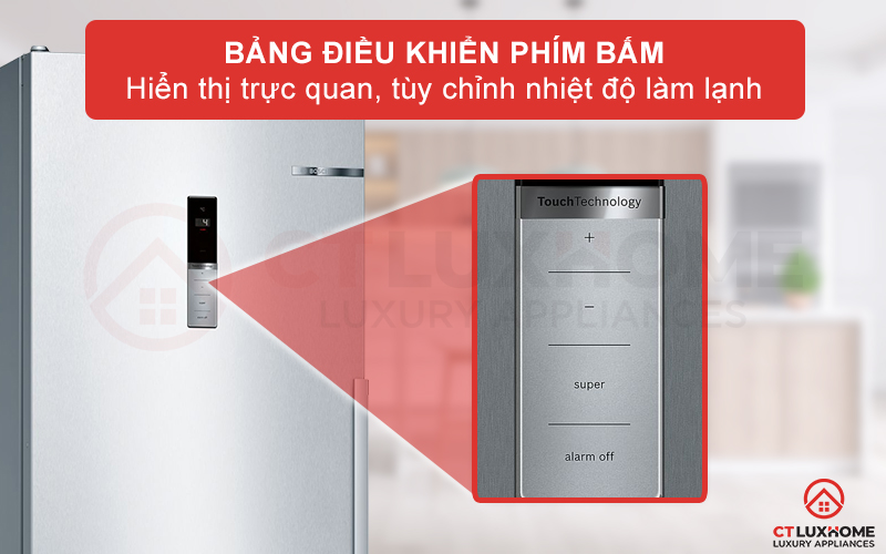 Bảng điều khiển phím bấm trực quan, dễ dàng tùy chỉnh nhiệt độ