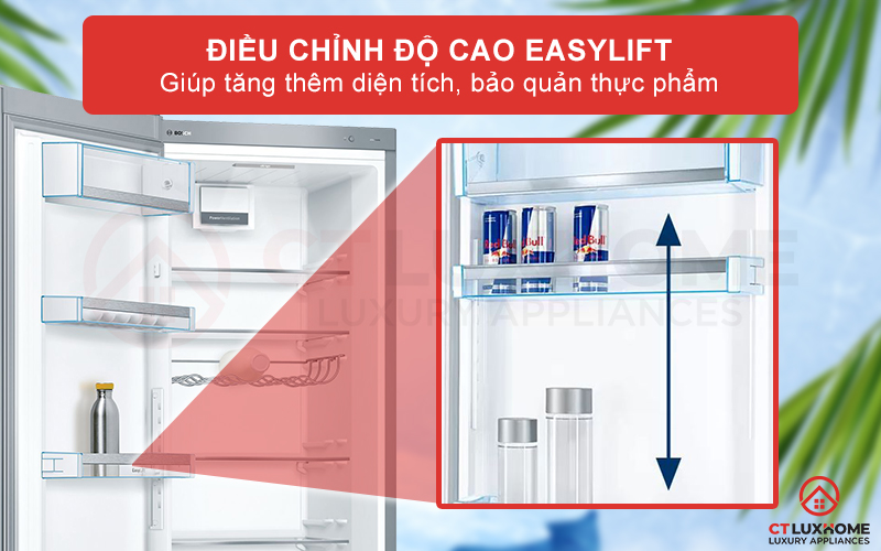 Tăng thêm diện tích chứa, điều chỉnh độ cao với EasyLift