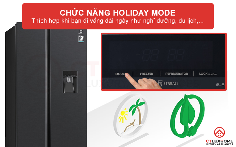 Tiết kiệm năng lượng hơn khi bạn đi vắng với chức năng Holiday Mode