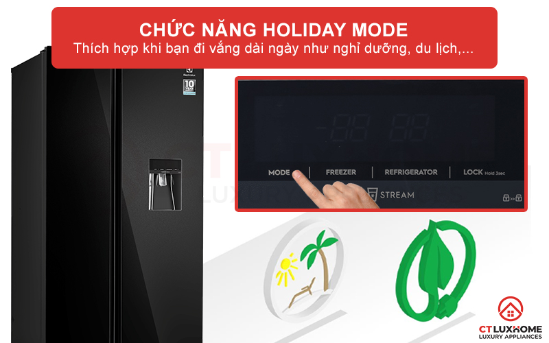 Tiết kiệm năng lượng hơn khi bạn đi vắng với chức năng Holiday Mode