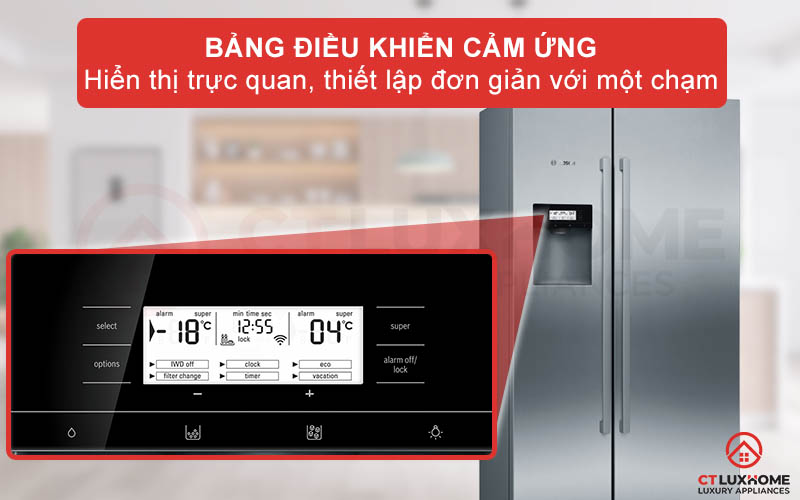 Bảng điều khiển cảm ứng một chạm với thiết kế tối giản