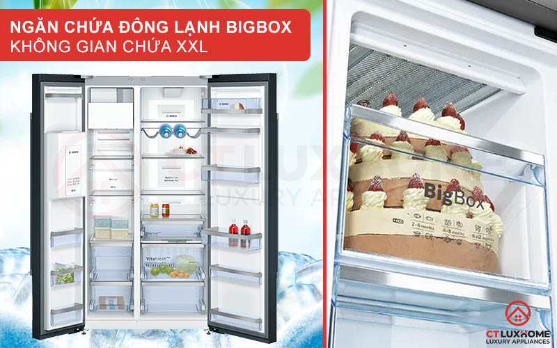 Ngăn chứa đông lạnh Big Box cho bạn không gian chứa XXL