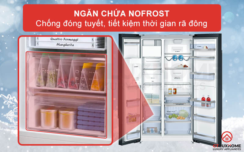 Tiết kiệm thời gian giã đông với công nghệ chống đóng tuyết NoFrost