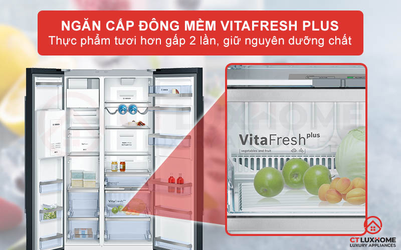 Giữ thực phẩm tươi lâu dài với ngăn cấp đông mềm VitaFresh Plus và VitaFresh