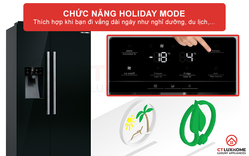 Chức năng Holiday Mode là sự lựa chọn thích hợp cho bạn khi gia đình đi vắng trong kỳ nghỉ dưỡng