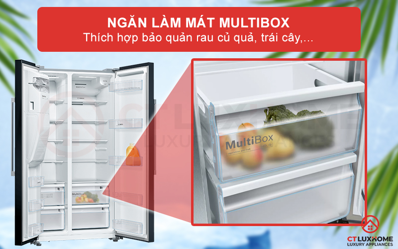 Lưu trữ rau củ và trái cây với ngăn làm mát MultiBox