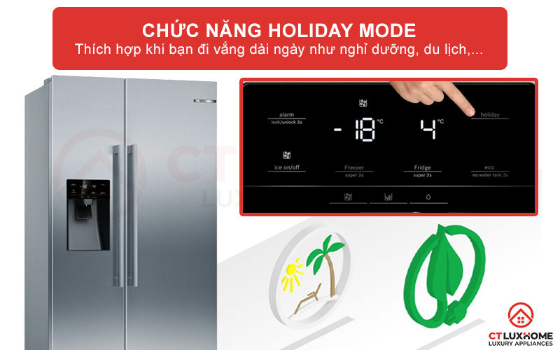 Chức năng Holiday Mode sẽ giúp bạn tắt hết các chế độ không cần thiết