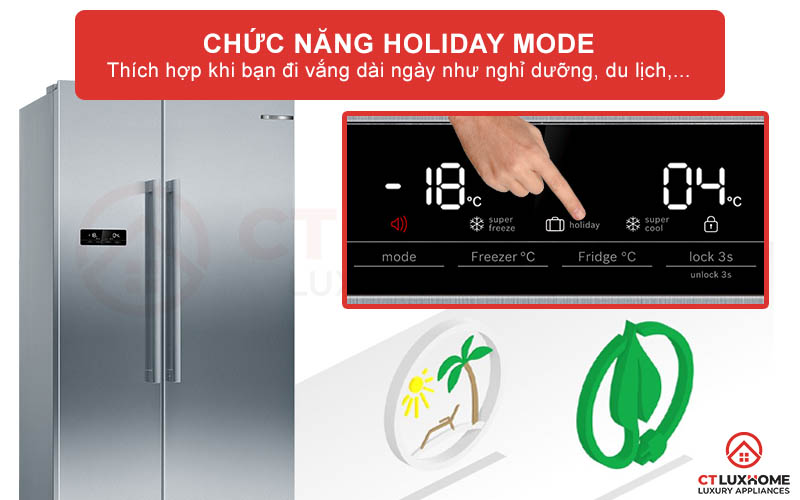 Tiết kiệm năng lượng hơn khi bạn đi vắng với chức năng Holiday Mode