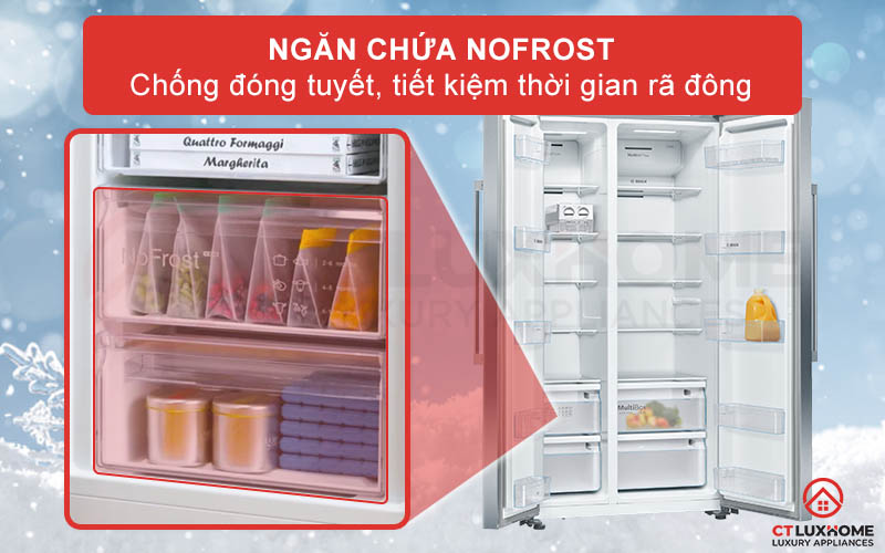 Công nghệ chống đóng tuyết NoFrost tiết kiệm thời gian rã đông hơn