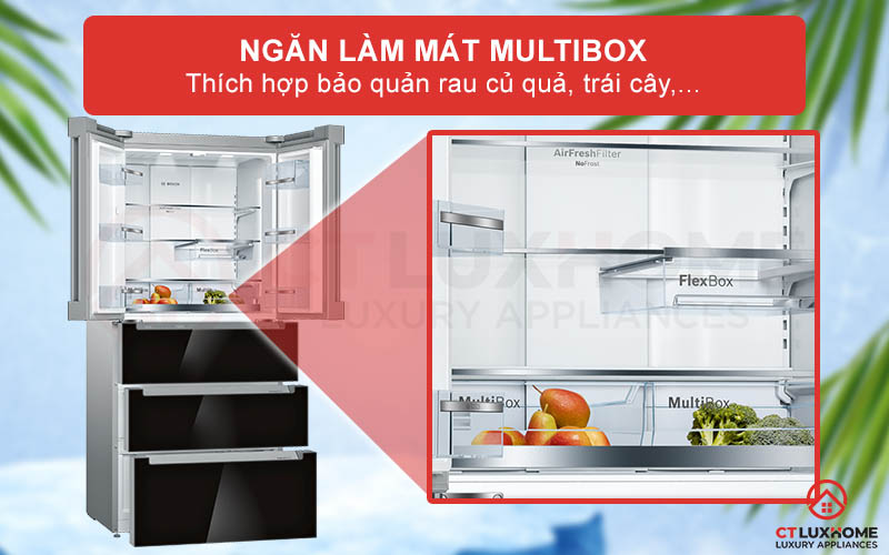 Rau củ giữ được vị tươi mát với ngăn làm mát MultiBox