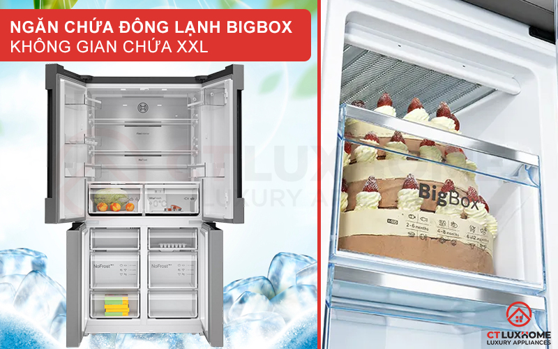 Ngăn chứa đông lạnh Big Box cho bạn không gian chứa XXL