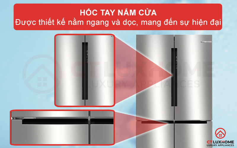 Các hốc tay dùng để mở các cánh cửa