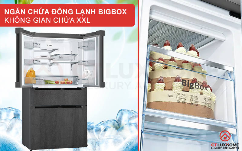 Ngăn chứa đông lạnh Big Box cho bạn không gian chứa XXL