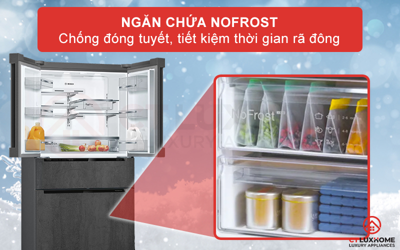 Công nghệ chống đóng tuyết NoFrost tiết kiệm thời gian rã đông hơn